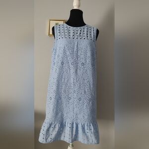 Loft Dresser Women Color Blue Size 14 Cotton  100% Sleeveless Excellent Conditio